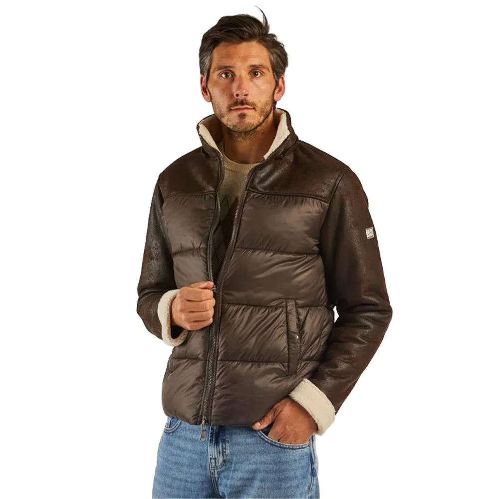 Yes Zee Brown Nylon Men's Quilted Jacket sold by Siebentaschen product image thumbnail 3
