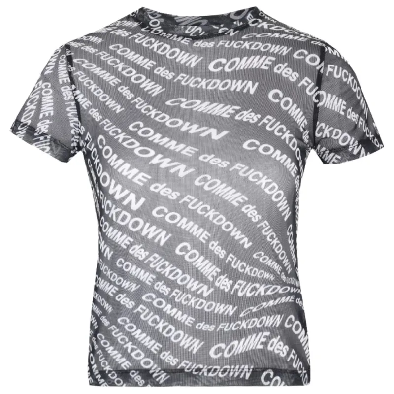 Comme Des Fuckdown Black Polyester Women T-Shirt sold by Siebentaschen