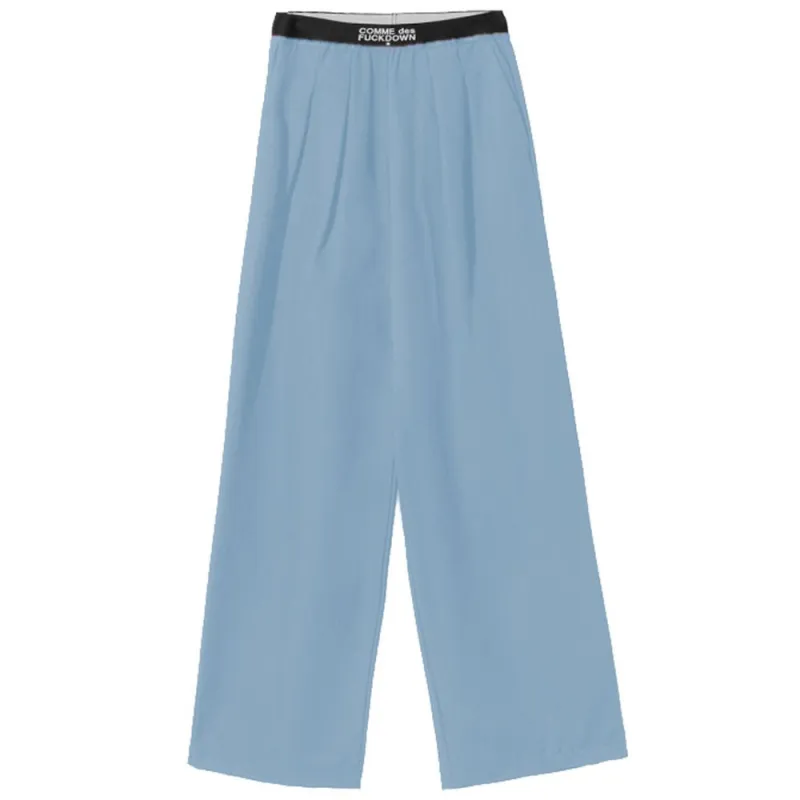 Comme Des Fuckdown Blue Polyester Women Palazzo Pants sold by Siebentaschen