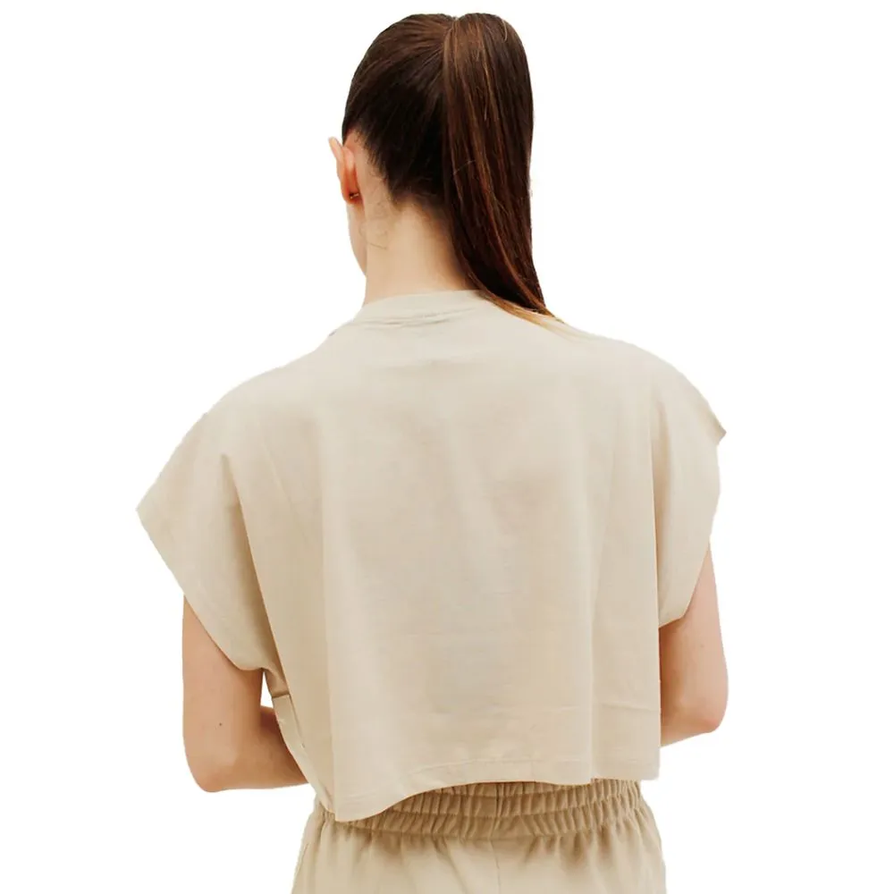 Comme Des Fuckdown Beige Cotton Women T-Shirt sold by Siebentaschen product image thumbnail 2