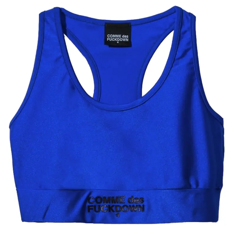 Comme Des Fuckdown Blue Nylon Women Top sold by Siebentaschen