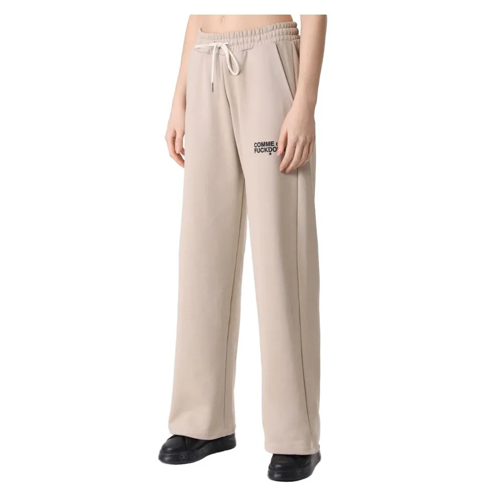 Comme Des Fuckdown Beige Cotton Women Palazzo Pants sold by Siebentaschen product image thumbnail 3