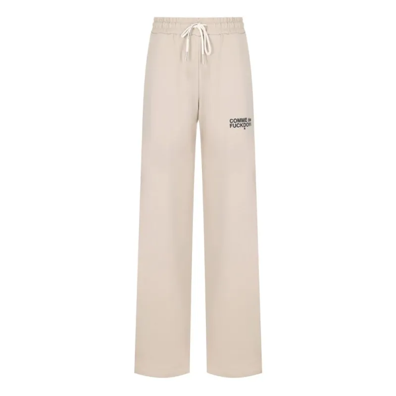 Comme Des Fuckdown Beige Cotton Women Palazzo Pants sold by Siebentaschen