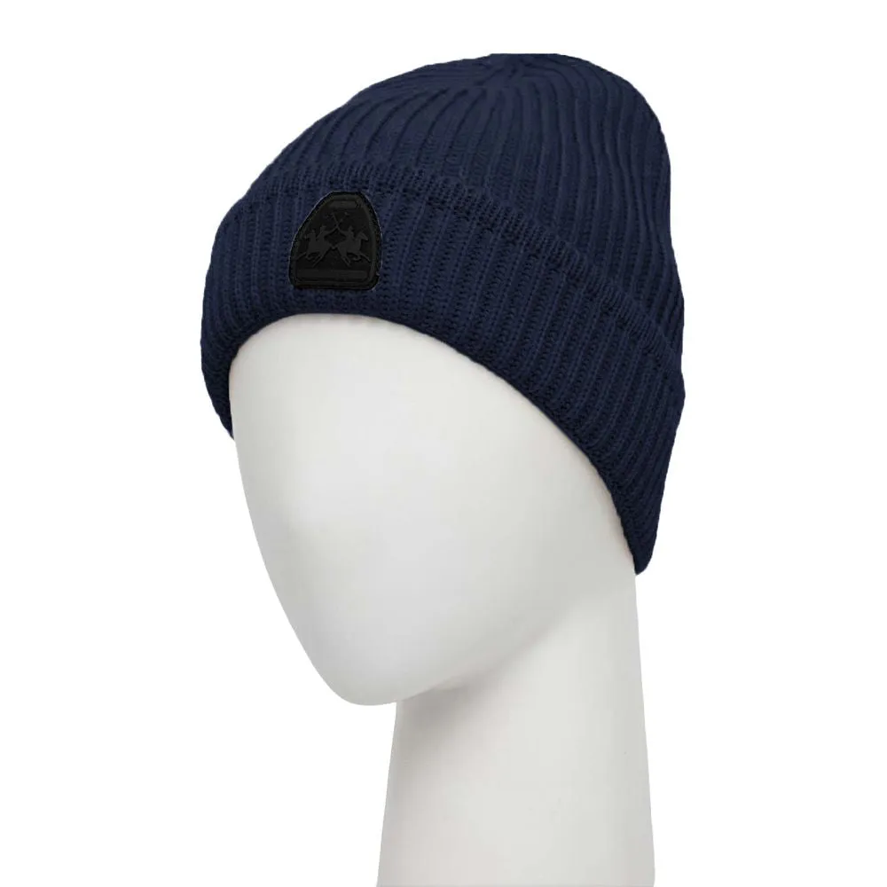 La Martina Blue Acrylic Men Beanie sold by Siebentaschen product image thumbnail 2
