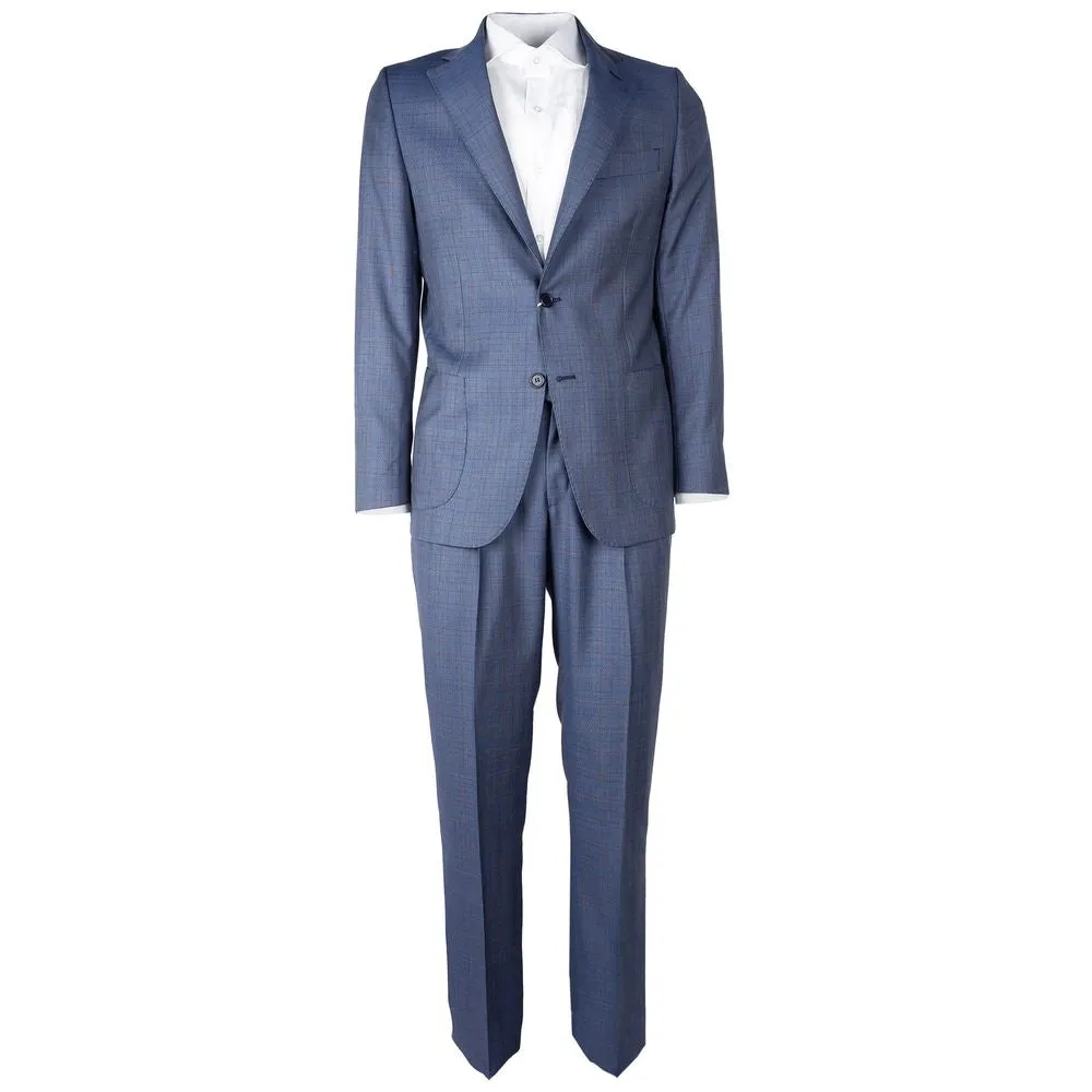 Made in Italy Blue Wool Men Suit sold by Siebentaschen