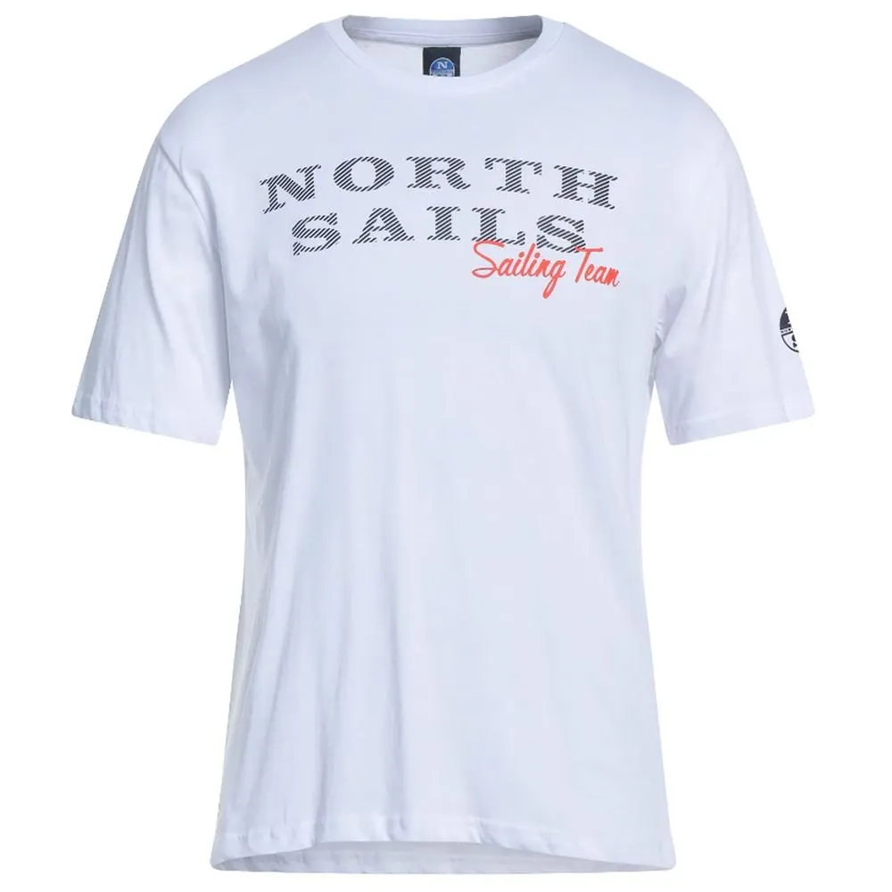 North Sails Pristine White Rubber Logo Tee sold by Siebentaschen
