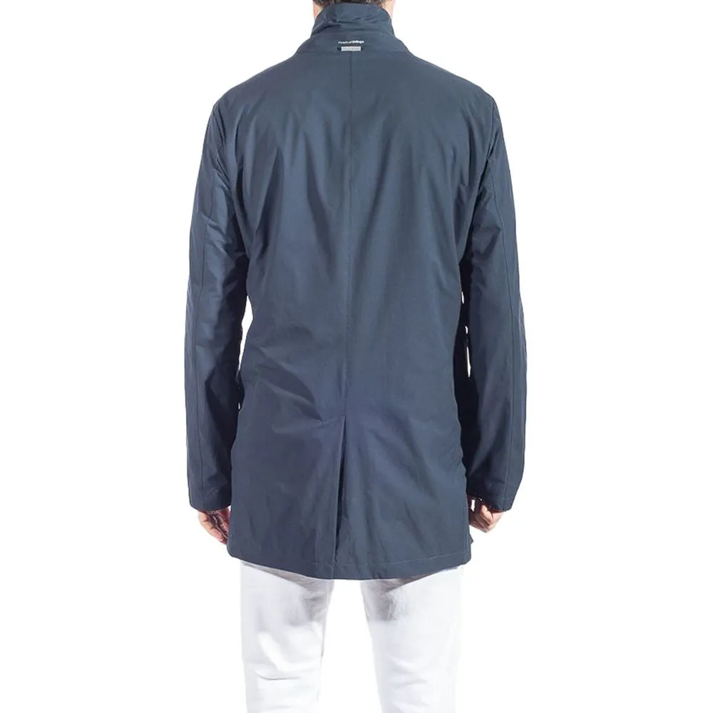 People Of Shibuya Blue Recycled Polyester Men Trench Coat sold by Siebentaschen product image thumbnail 2