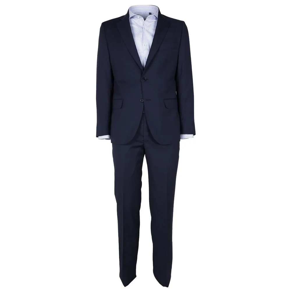 Made in Italy Blue Wool Men's Suit sold by Siebentaschen