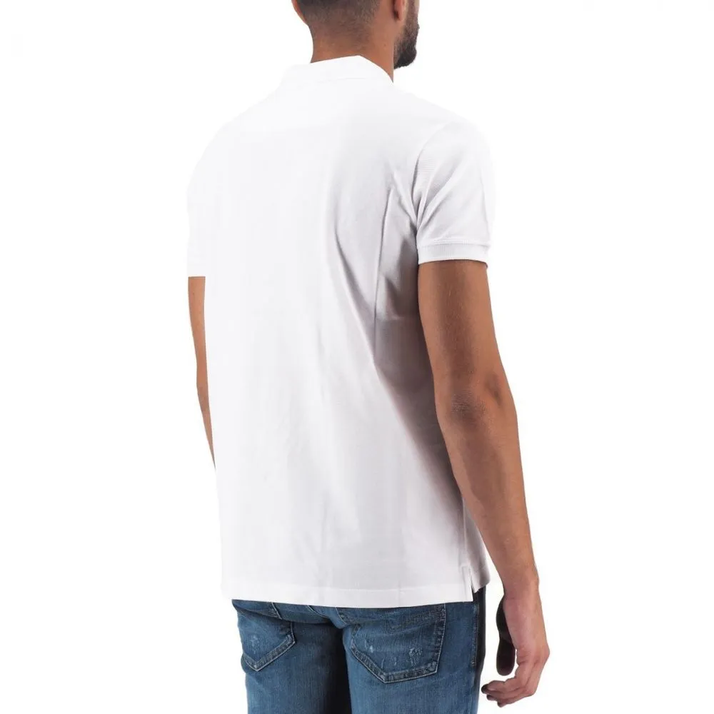 Diesel Elegant White Cotton Polo Shirt with Contrasting Logo sold by Siebentaschen product image thumbnail 2