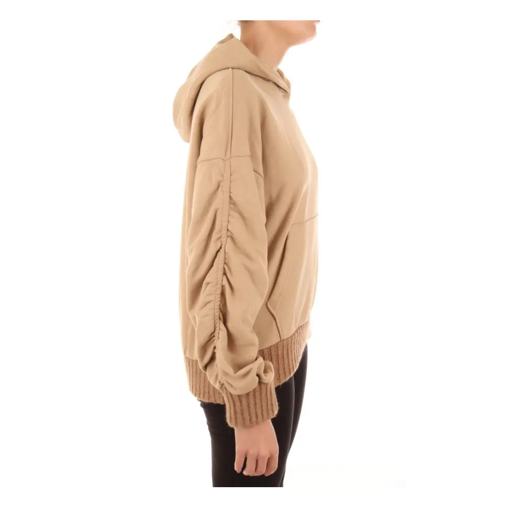 Hinnominate Brown Cotton Women Hoodie sold by Siebentaschen product image thumbnail 4