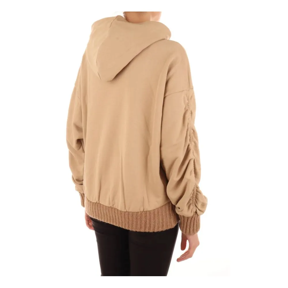 Hinnominate Brown Cotton Women Hoodie sold by Siebentaschen product image thumbnail 2