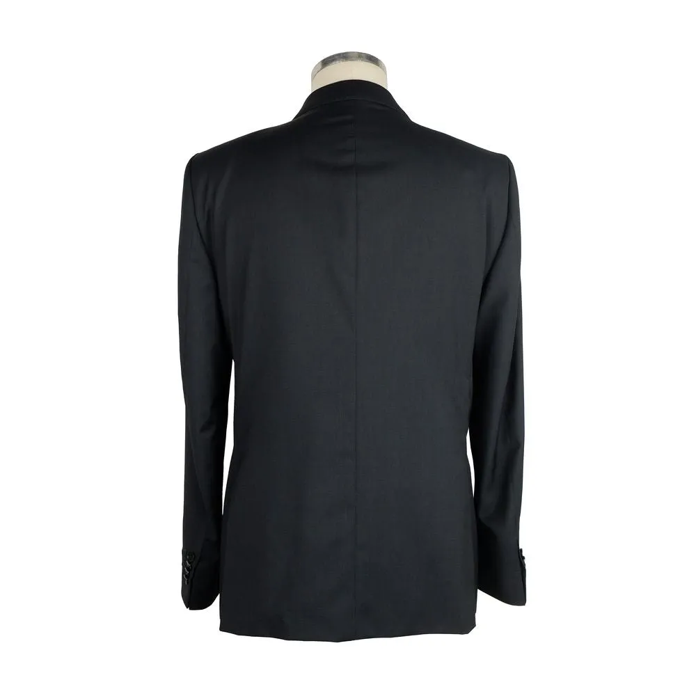 Made in Italy Black Wool Men Suit sold by Siebentaschen product image thumbnail 3