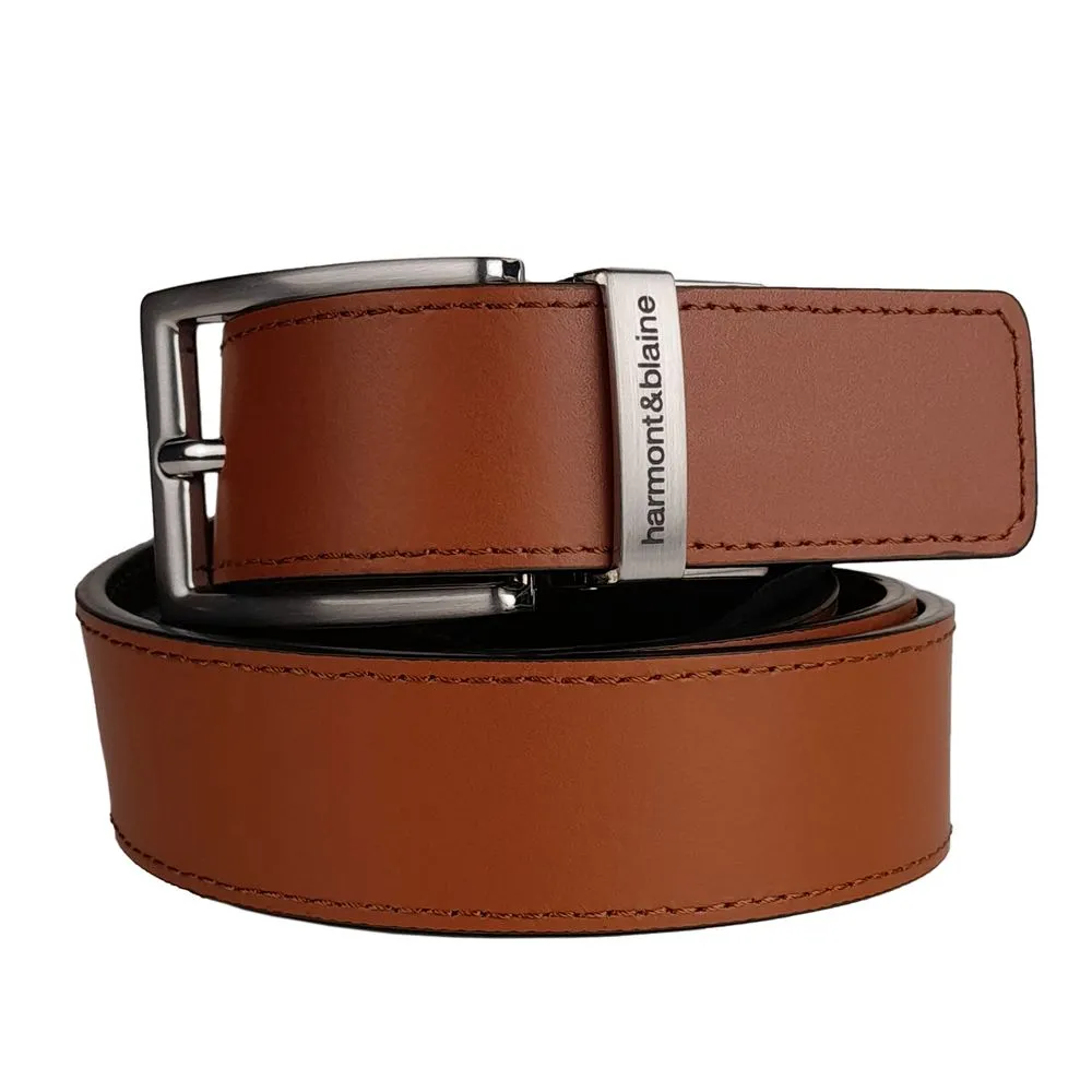 Harmont & Blaine Brown Calfskin Men Belt sold by Siebentaschen product image thumbnail 2