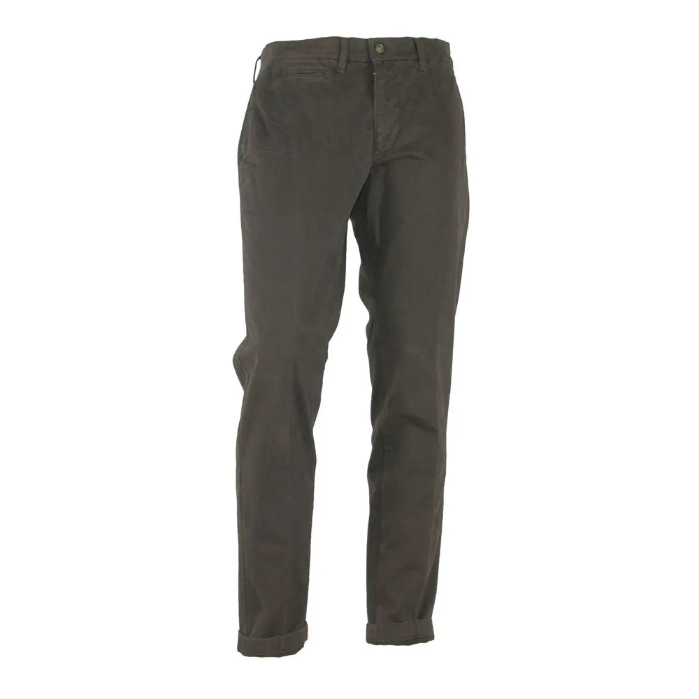 Made in Italy Brown Cotton Men's Pant sold by Siebentaschen