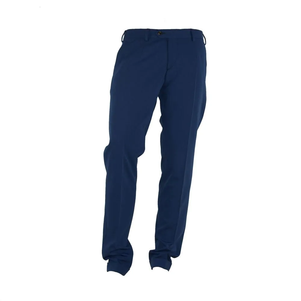 Made in Italy Blue Polyester Men's Trouser sold by Siebentaschen