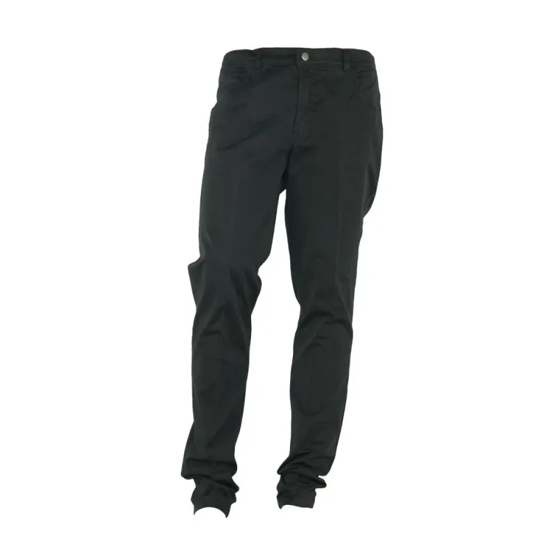 Made in Italy Black Cotton Men's Trouser sold by Siebentaschen