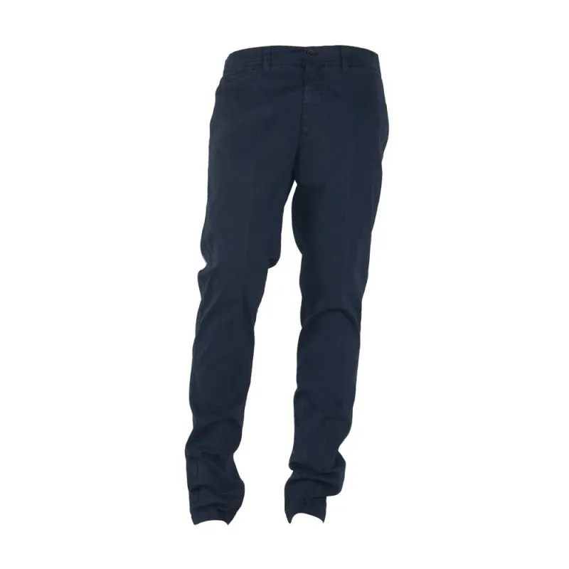 Made in Italy Blue Cotton Men's Trouser sold by Siebentaschen