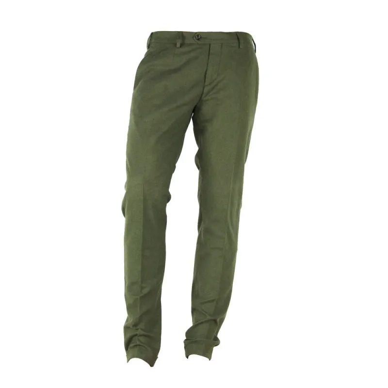 Made in Italy Green Cotton Men Pant sold by Siebentaschen