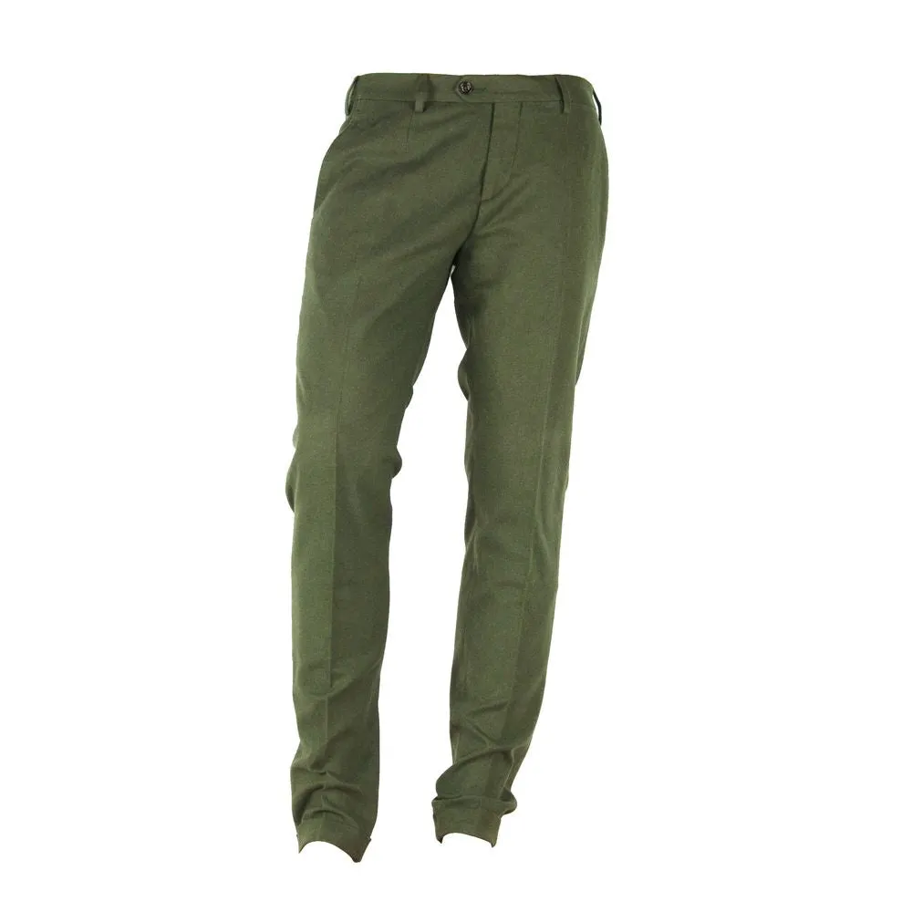 Made in Italy Green Cotton Men Pant sold by Siebentaschen