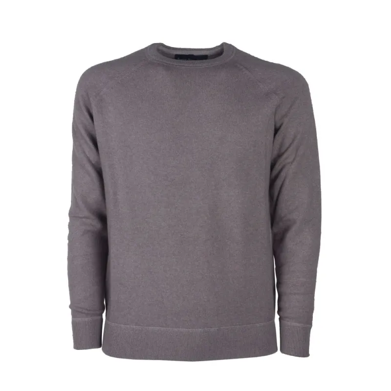 Emilio Romanelli Gray Cashmere Men Sweater sold by Siebentaschen