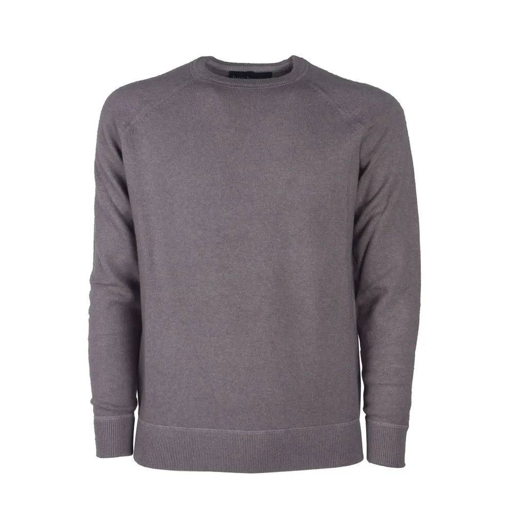 Emilio Romanelli Gray Cashmere Men Sweater sold by Siebentaschen