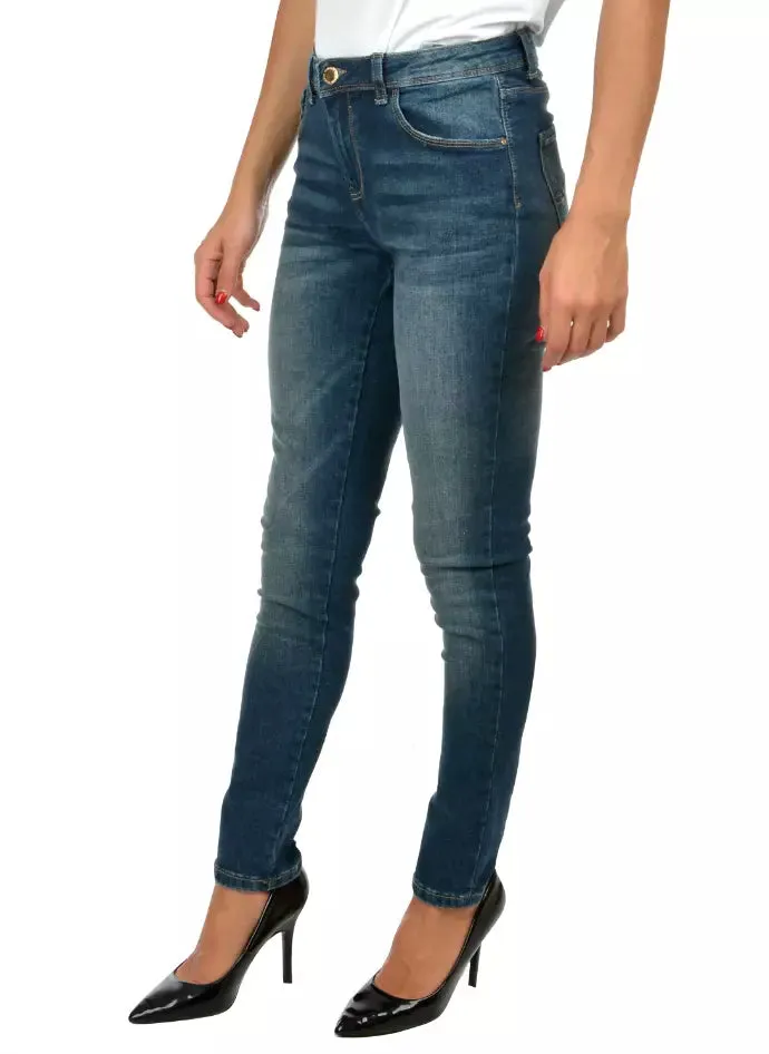 Yes Zee Blue Cotton Women's Skinny Jean sold by Siebentaschen product image thumbnail 3