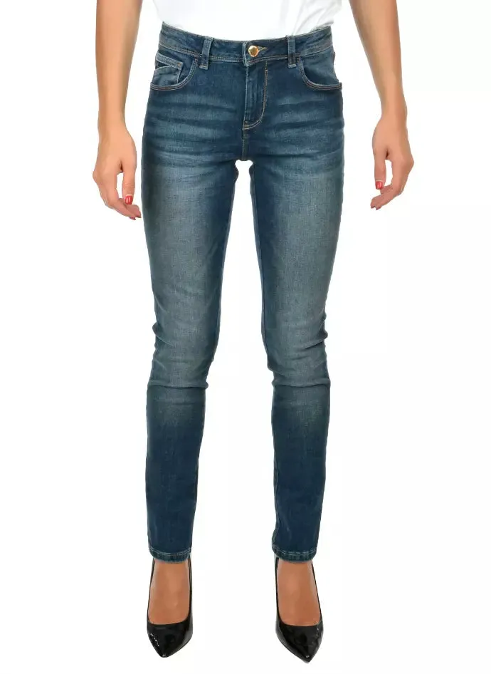 Yes Zee Blue Cotton Women's Skinny Jean sold by Siebentaschen