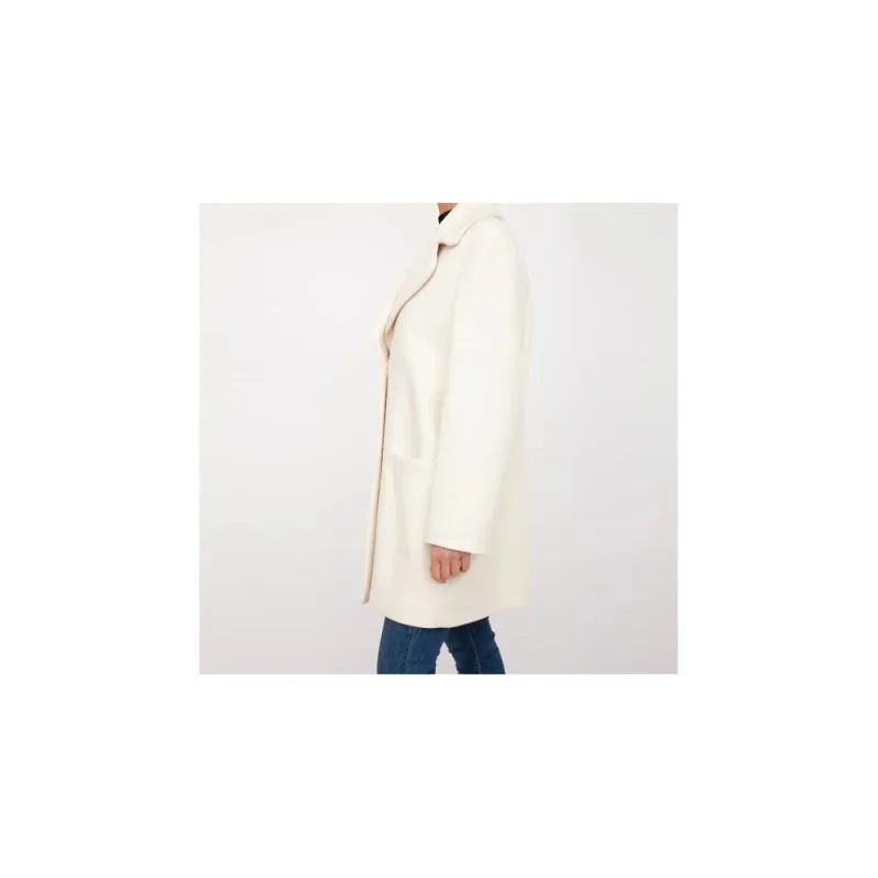 Love Moschino White Wool Women Coat sold by Siebentaschen