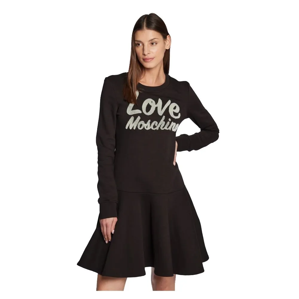 Love Moschino Chic Embossed Logo Cotton Blend Dress sold by Siebentaschen