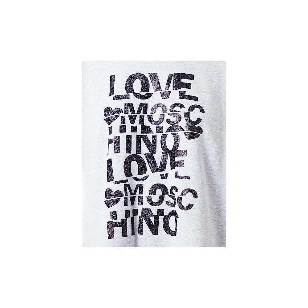 Love Moschino Gray Cotton Women's Oversized Sweatshirt sold by Siebentaschen product image thumbnail 3
