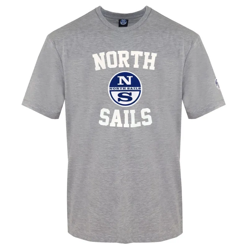 North Sails Gray Cotton Men T-Shirt sold by Siebentaschen
