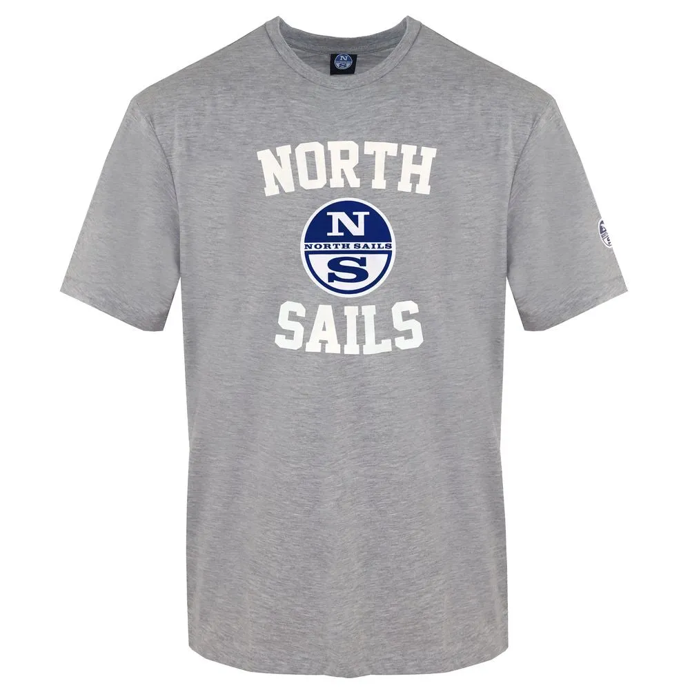 North Sails Gray Cotton Men T-Shirt sold by Siebentaschen