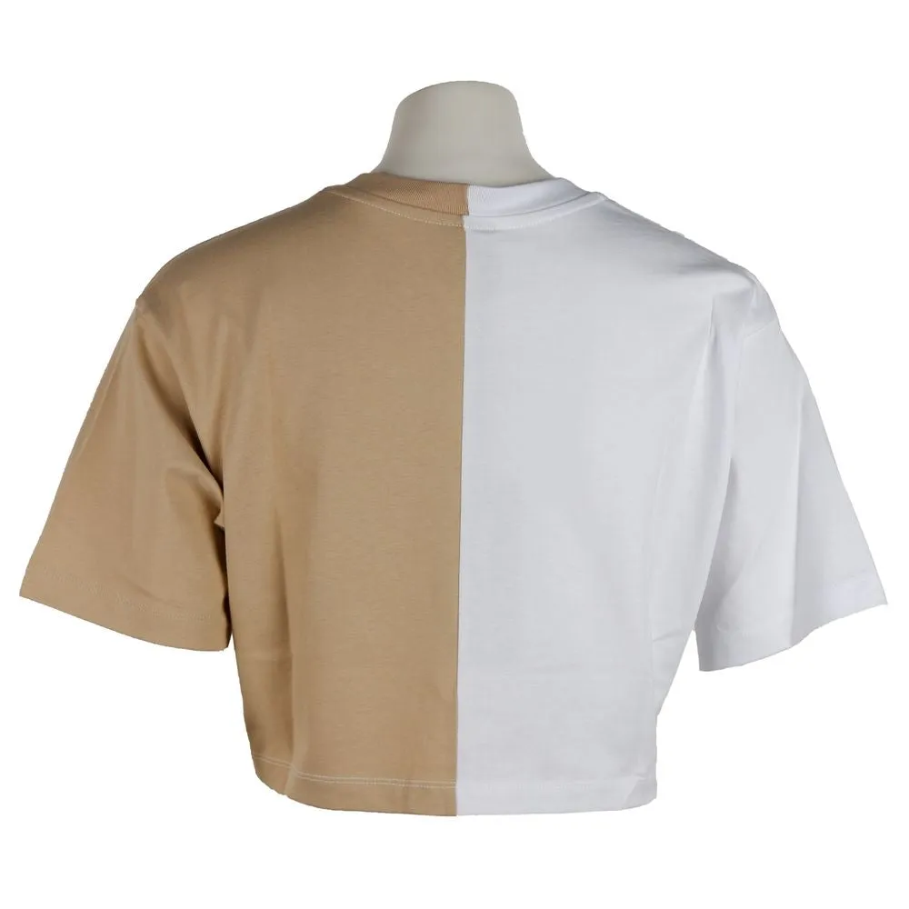 Comme Des Fuckdown Beige Cotton Women T-Shirt sold by Siebentaschen product image thumbnail 2
