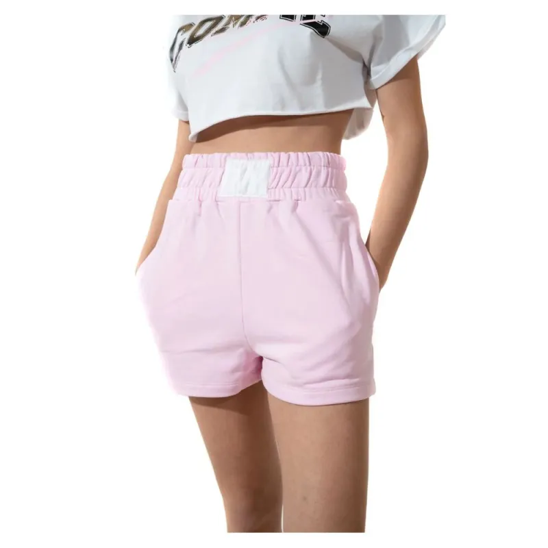 Comme Des Fuckdown Chic Stretch Cotton Logo Shorts sold by Siebentaschen