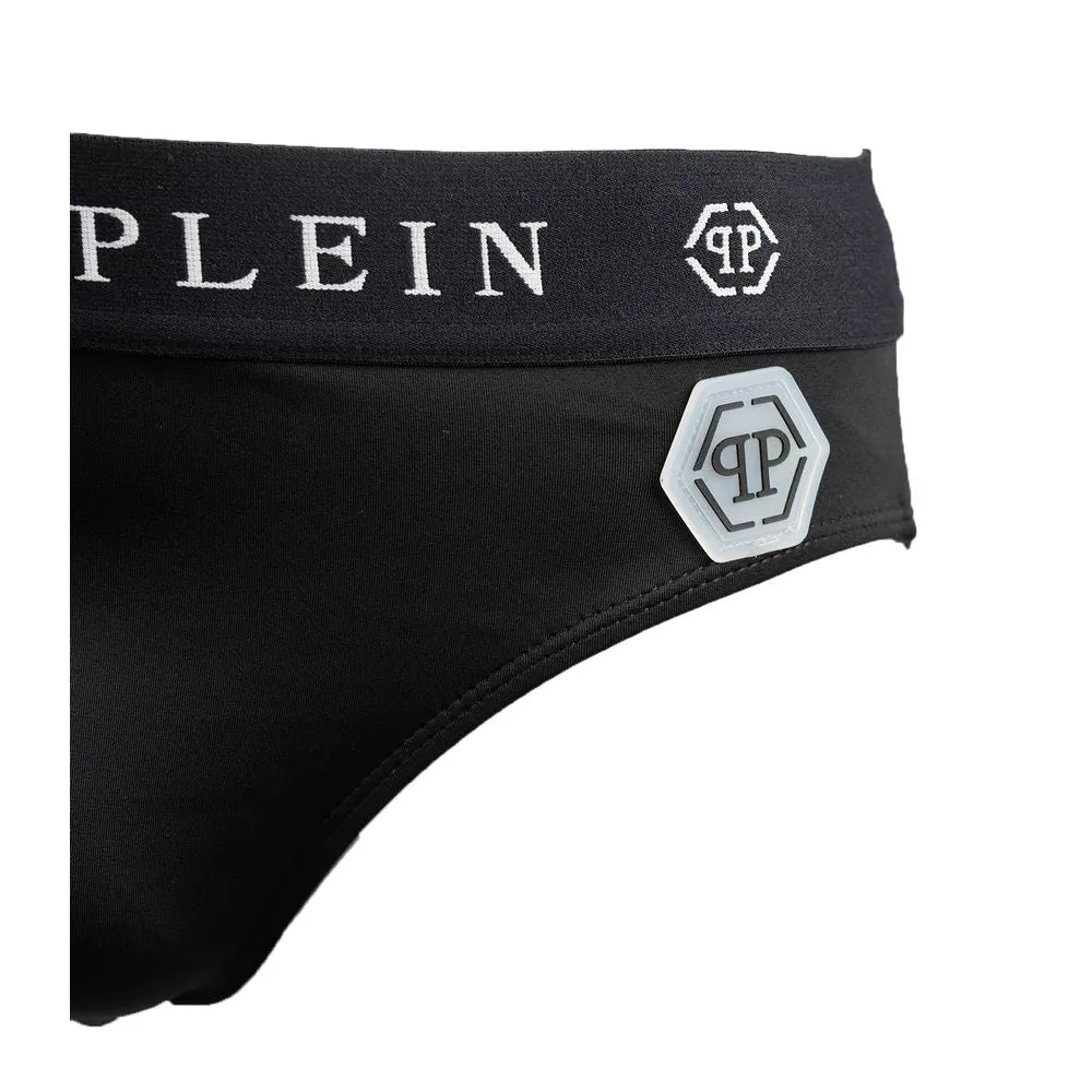 Philipp Plein Black Polyamide Men Swimwear sold by Siebentaschen product image thumbnail 3