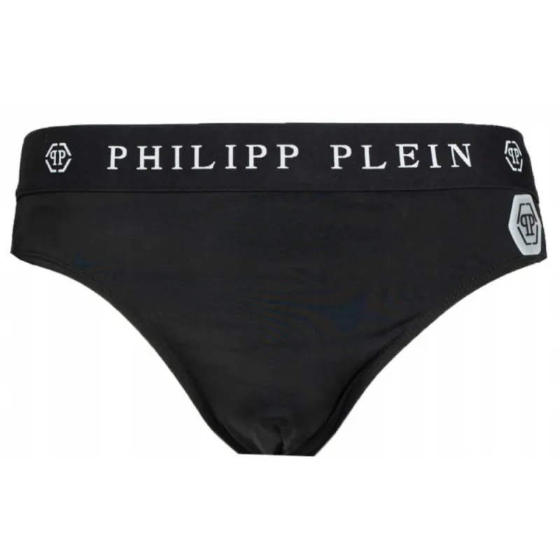 Philipp Plein Black Polyamide Men Swimwear sold by Siebentaschen
