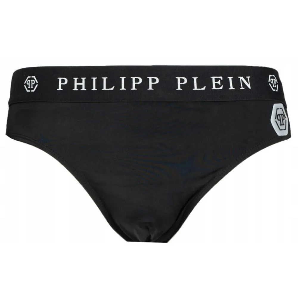 Philipp Plein Black Polyamide Men Swimwear sold by Siebentaschen