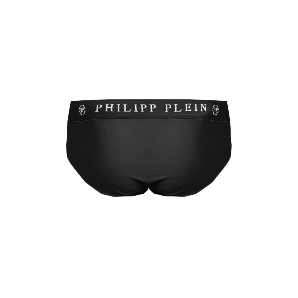 Philipp Plein Black Polyamide Men Swimwear sold by Siebentaschen product image thumbnail 2