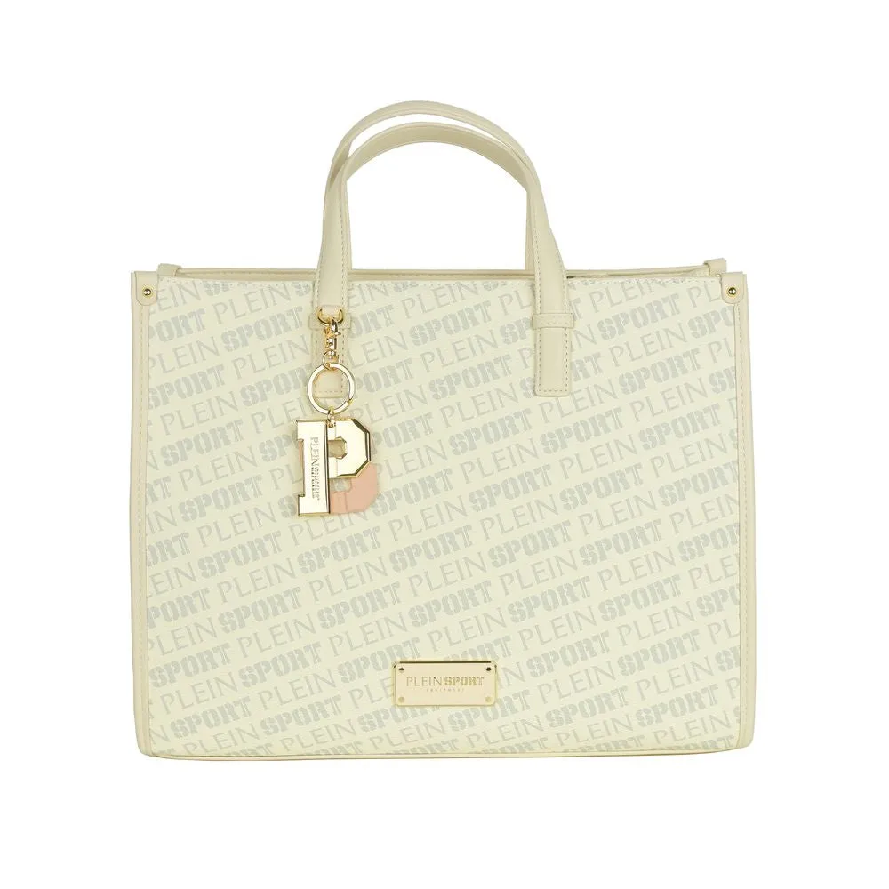 Plein Sport White Polyamide Women Shoulder Bag sold by Siebentaschen