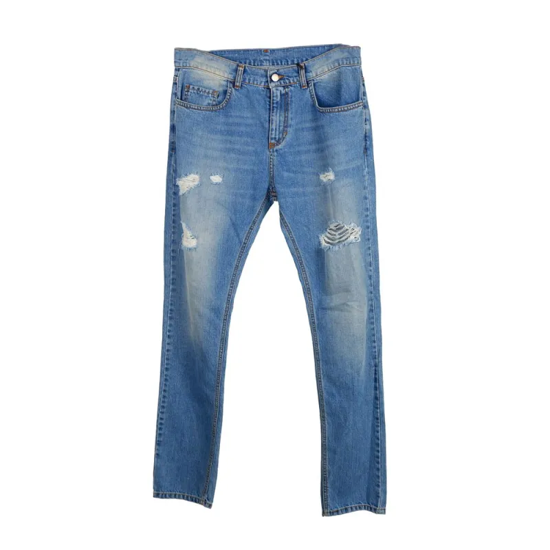 Comme Des Fuckdown Blue Cotton Men's Jeans sold by Siebentaschen