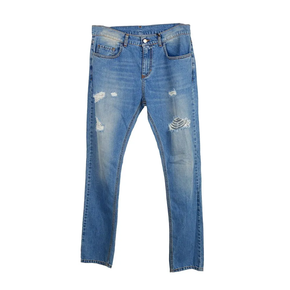 Comme Des Fuckdown Blue Cotton Men's Jeans sold by Siebentaschen