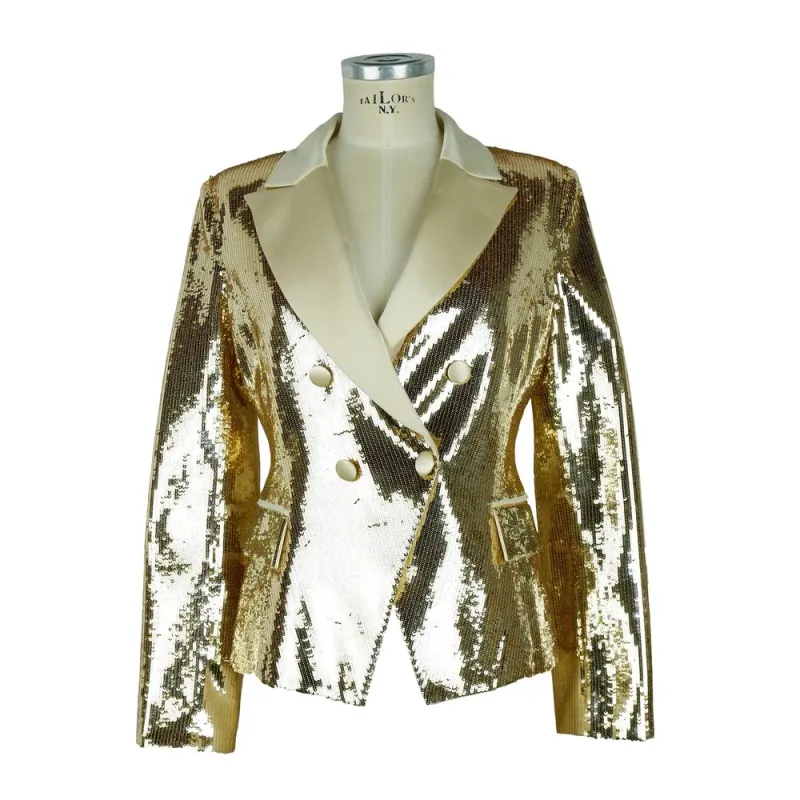 Elisabetta Franchi Yellow Polyester Women Blazer sold by Siebentaschen