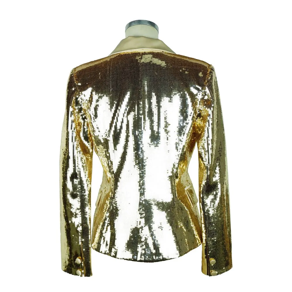 Elisabetta Franchi Yellow Polyester Women Blazer sold by Siebentaschen product image thumbnail 2