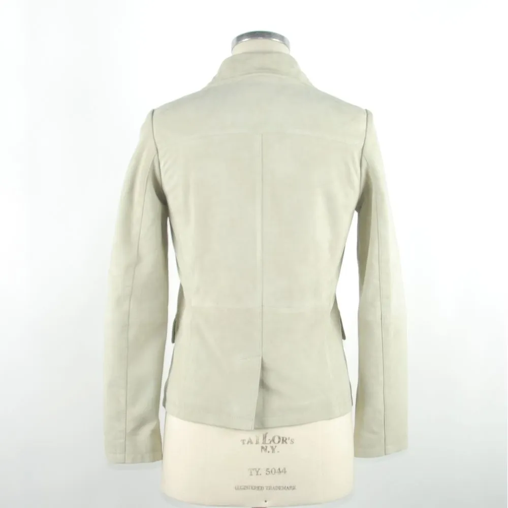 Emilio Romanelli White Leather Women Jacket sold by Siebentaschen product image thumbnail 2