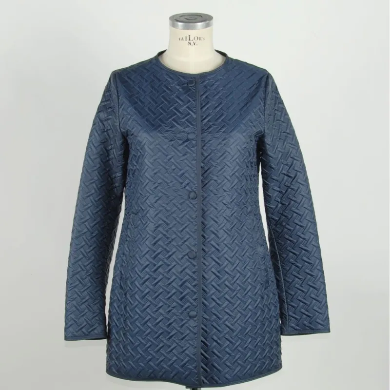 Emilio Romanelli Blue Polyester Women Jacket sold by Siebentaschen