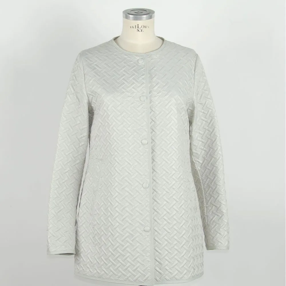 Emilio Romanelli White Polyester Women Jacket sold by Siebentaschen