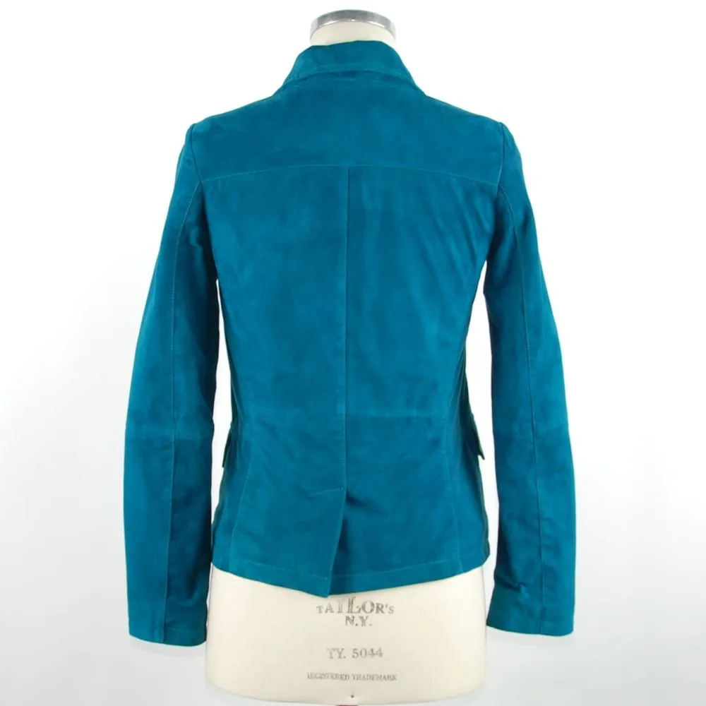 Emilio Romanelli Green Leather Women Jacket sold by Siebentaschen product image thumbnail 2