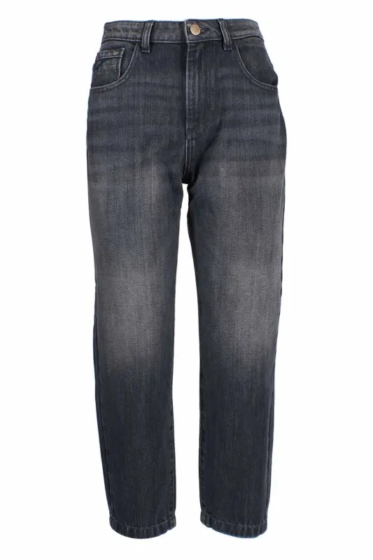 Yes Zee Black Cotton Women's High-Waisted Jeans sold by Siebentaschen