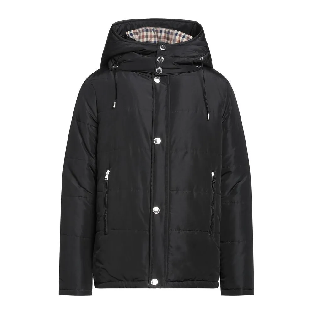 Aquascutum Black Polyamide Men's Jacket sold by Siebentaschen
