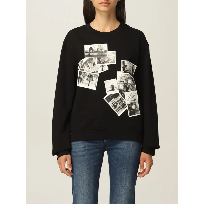 Love Moschino Black Cotton Women Sweater sold by Siebentaschen